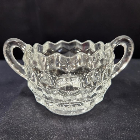 Fostoria AMERICAN CRYSTAL *2 3/8" CREAMER & 2 1/4" SUGAR* - Picture 6 of 7